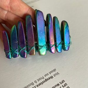 Beautiful iridescent crystal barette